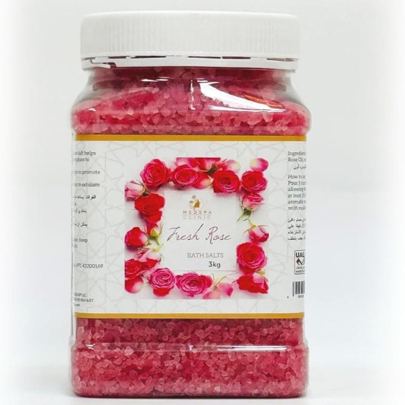 1 MEDSPA Rose & Hibiscus Bath Salt 3KG - Relaxing Body & Foot Spa Soak - Image 1