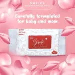 SMILEPLUS Rose Water Baby Wipes 480ct (Pack of 6) - Hypoallergenic for Baby & Adult Sensitive Skin