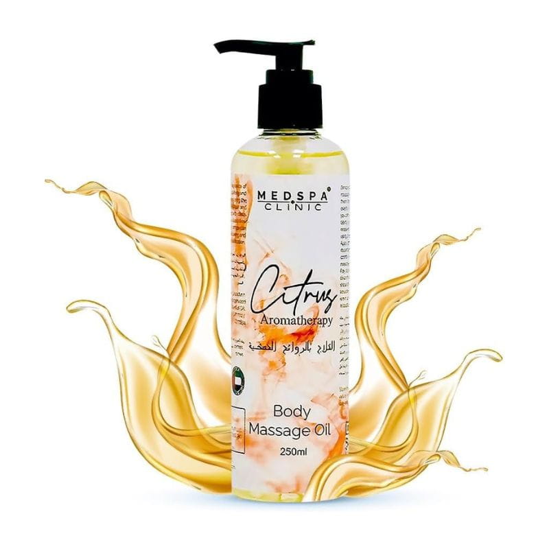 11 MEDSPA Citrus Massage Oil 250ml - Energizing Aromatherapy Deep Tissue Soak - Image 1