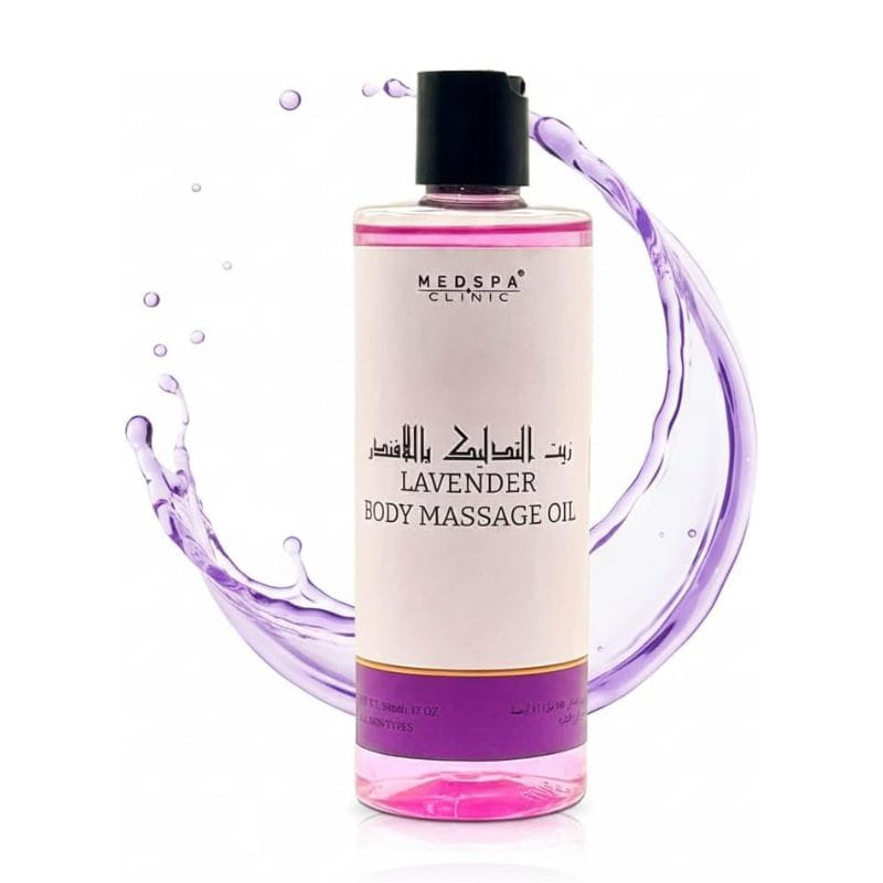 15 MEDSPA Lavender Body Massage Oil 500ml - Relaxing Aromatherapy Treatment - Image 1