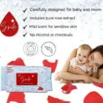 SMILEPLUS Rose Water Baby Wipes 480ct (Pack of 6) - Hypoallergenic for Baby & Adult Sensitive Skin - Image 2