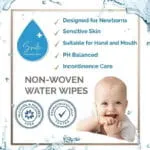 SMILEPLUS Pure Water Baby Wipes 80ct - Fragrance Free, Hypoallergenic for Newborn & Sensitive Skin - Image 4